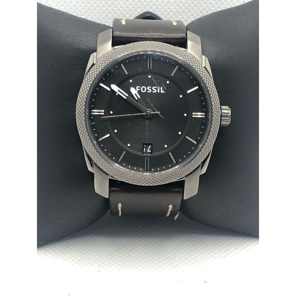Fossil FS4774 Men's Brown Leather Analog Black Dial Quartz Genuine Watch HK231